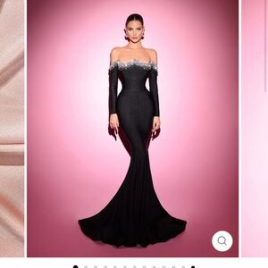 Elegant Long Sleeve Red Dress